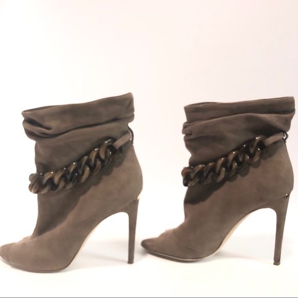 Burberry Punterel Peep Toe Bootie 38.5 Tan - Picture 3 of 6